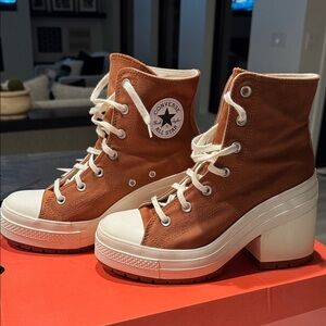 Converse Women's High-Top Platform Sneakers - Rust